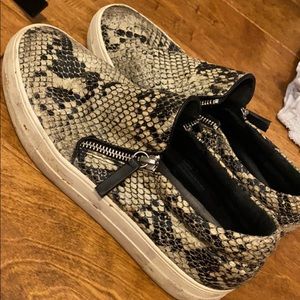 Steve Madden reptile slip ons